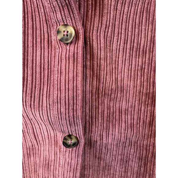 CJ Banks Plus Size Mauve Corduroy Button Up Blouse Size 3X (Generous) - Picture 5 of 7